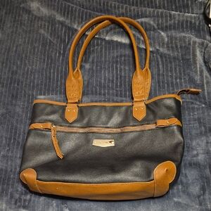 Rosetti Black and Tan Tote